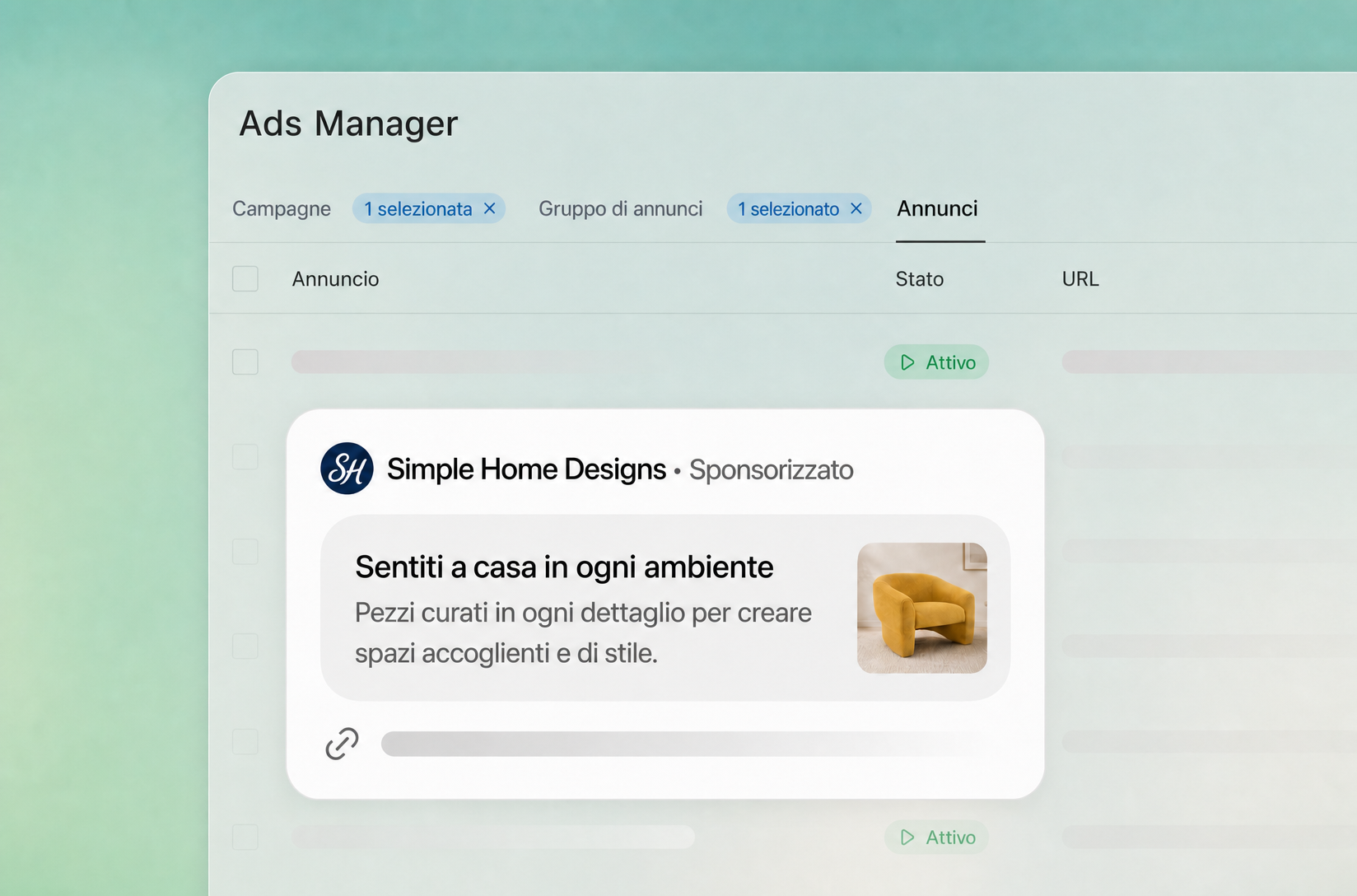 Schermata Ads Manager di ChatGPT Ads per la gestione delle campagne pubblicitarie